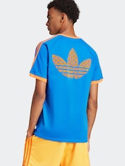 adidas Originals Blue Monogram Cali 100% Cotton T-Shirt - Image 2 of 6