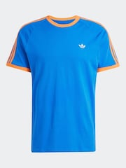adidas Originals Blue Monogram Cali 100% Cotton T-Shirt - Image 6 of 6