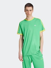 adidas Originals Green Monogram Cali 100% Cotton T-Shirt - Image 1 of 5