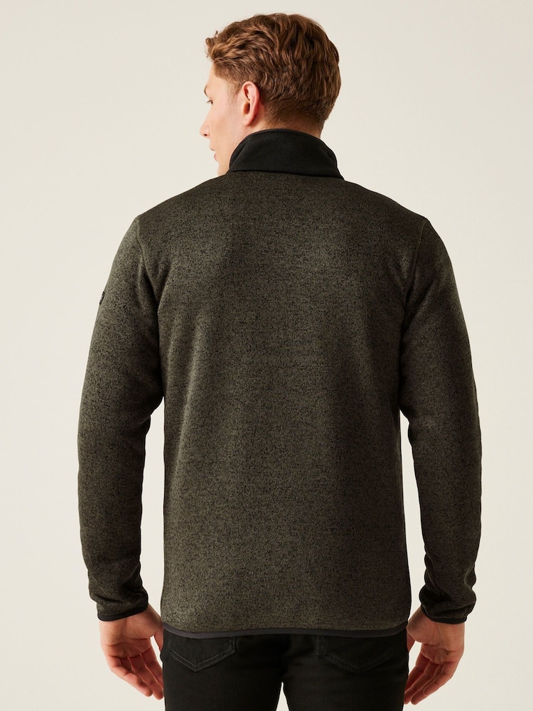 Regatta Green Mens Branleigh Marl Knit-Effect Full Zip Fleece - Image 2 of 7