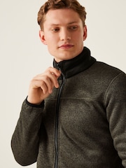 Regatta Green Mens Branleigh Marl Knit-Effect Full Zip Fleece - Image 4 of 7