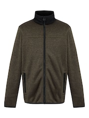 Regatta Green Mens Branleigh Marl Knit-Effect Full Zip Fleece - Image 5 of 7