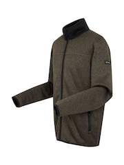 Regatta Green Mens Branleigh Marl Knit-Effect Full Zip Fleece - Image 7 of 7