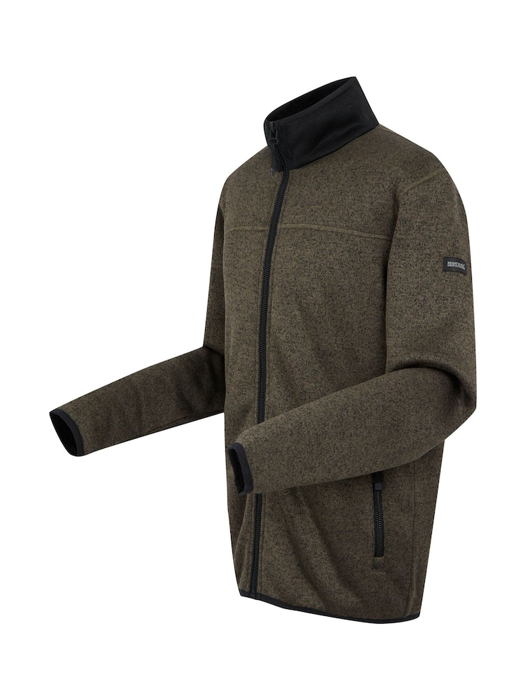 Regatta Green Mens Branleigh Marl Knit-Effect Full Zip Fleece - Image 7 of 7