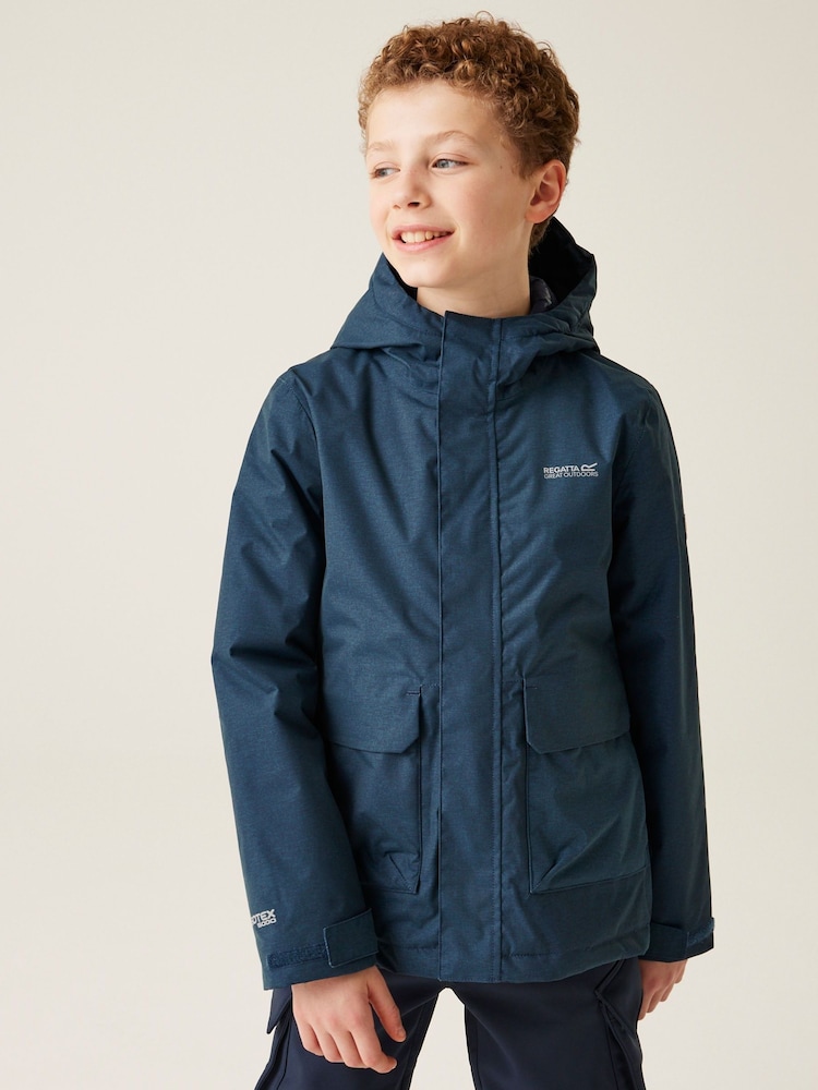 Regatta Blue Kids Ezdale Waterproof Jacket - Image 1 of 8
