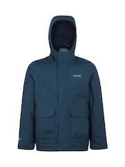 Regatta Blue Kids Ezdale Waterproof Jacket - Image 7 of 8