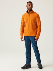 Regatta Orange Mens Thompson Lightweight Half Zip Fleece - Image 3 of 7