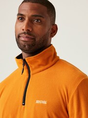 Regatta Orange Mens Thompson Lightweight Half Zip Fleece - Image 4 of 7