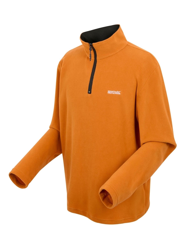 Regatta Orange Mens Thompson Lightweight Half Zip Fleece - Image 7 of 7