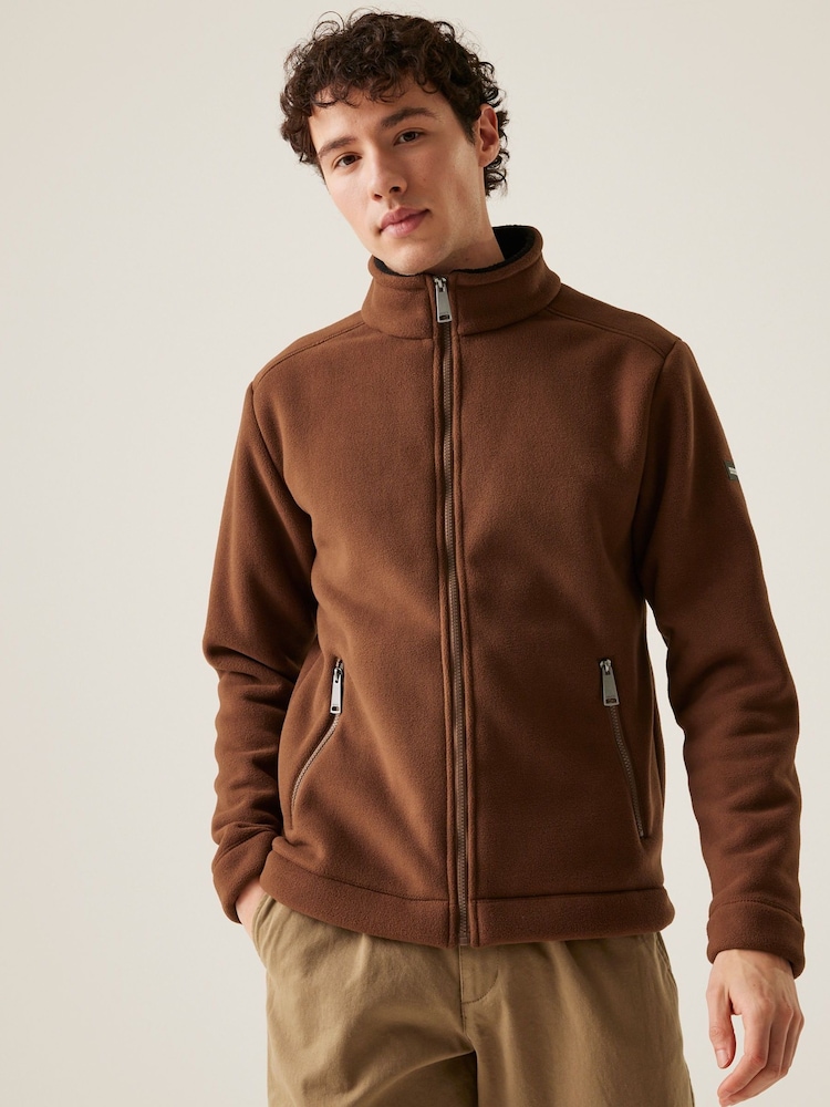 Regatta Brown Mens Garrian II Full Zip Fleece - Image 1 of 6