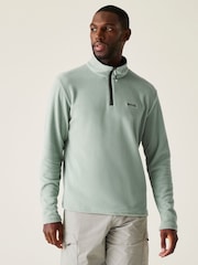 Regatta Green Mens Thompson Lightweight Half Zip Fleece - Image 1 of 7