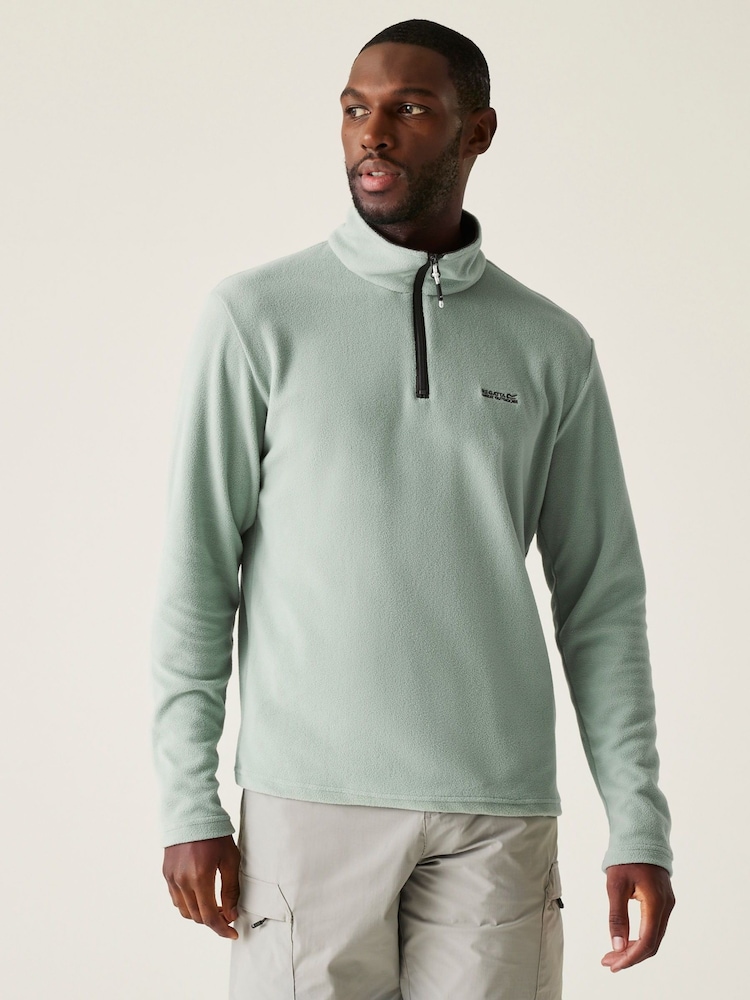 Regatta Green Mens Thompson Lightweight Half Zip Fleece - Image 1 of 7