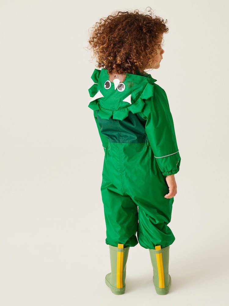 Regatta Green Kids Mudplay III Waterproof Puddlesuit - Image 2 of 6