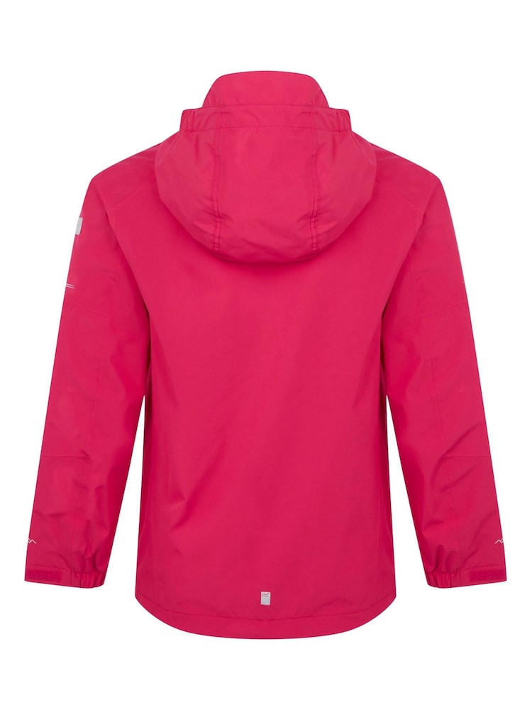 Regatta Pink Junior Calderdale III Waterproof Jacket - Image 7 of 7