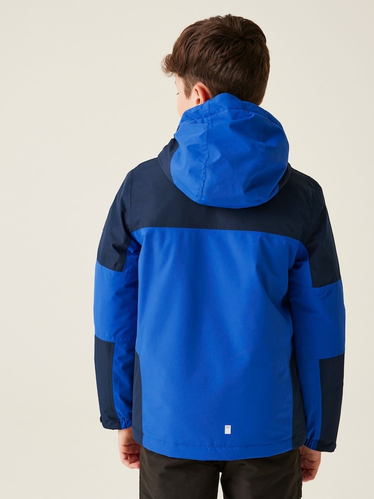 Regatta Blue Kids Beamz IV Waterproof Jacket - Image 2 of 6