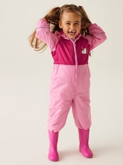 Regatta Pink Kids Mudplay III Waterproof Puddlesuit - Image 3 of 6