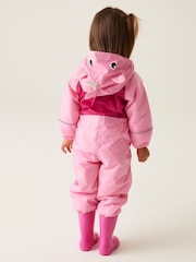 Regatta Pink Kids Mudplay III Waterproof Puddlesuit - Image 4 of 6