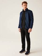 Regatta Blue Mens Branleigh Marl Knit-Effect Full Zip Fleece - Image 3 of 7