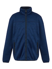Regatta Blue Mens Branleigh Marl Knit-Effect Full Zip Fleece - Image 5 of 7