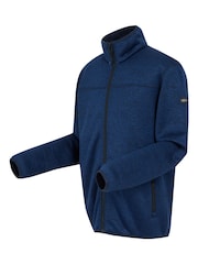 Regatta Blue Mens Branleigh Marl Knit-Effect Full Zip Fleece - Image 7 of 7