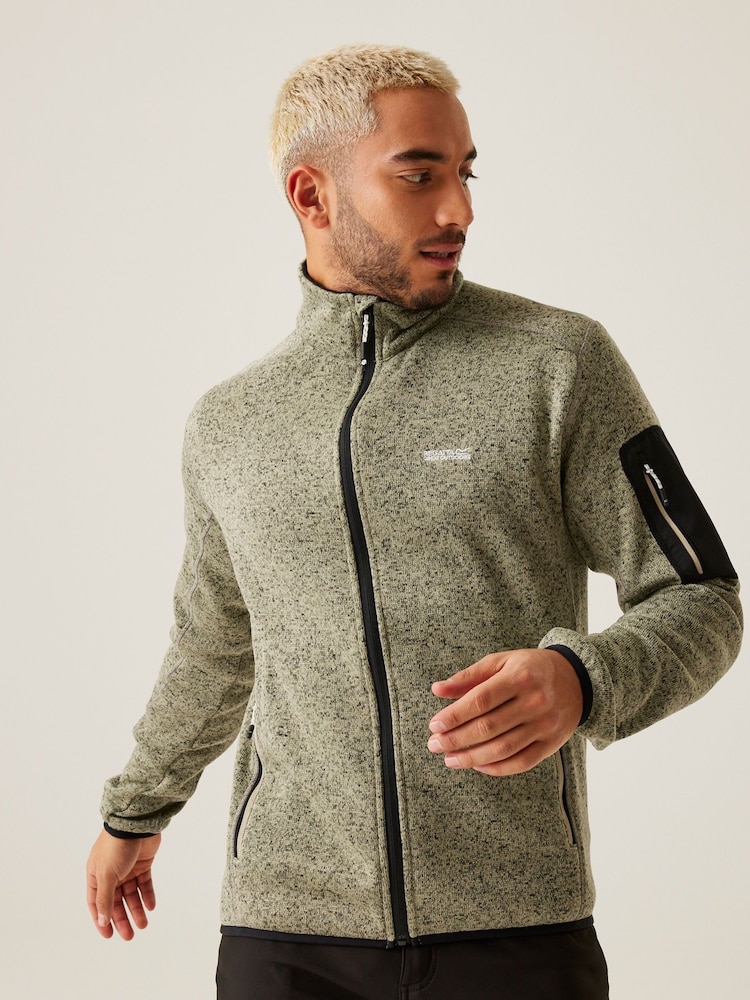Regatta Green Mens Newhill Full Zip Fleece - Image 1 of 7