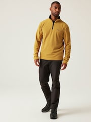 Regatta Yellow Mens Thompson Lightweight Half Zip Fleece - Image 3 of 7