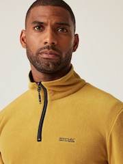 Regatta Yellow Mens Thompson Lightweight Half Zip Fleece - Image 4 of 7