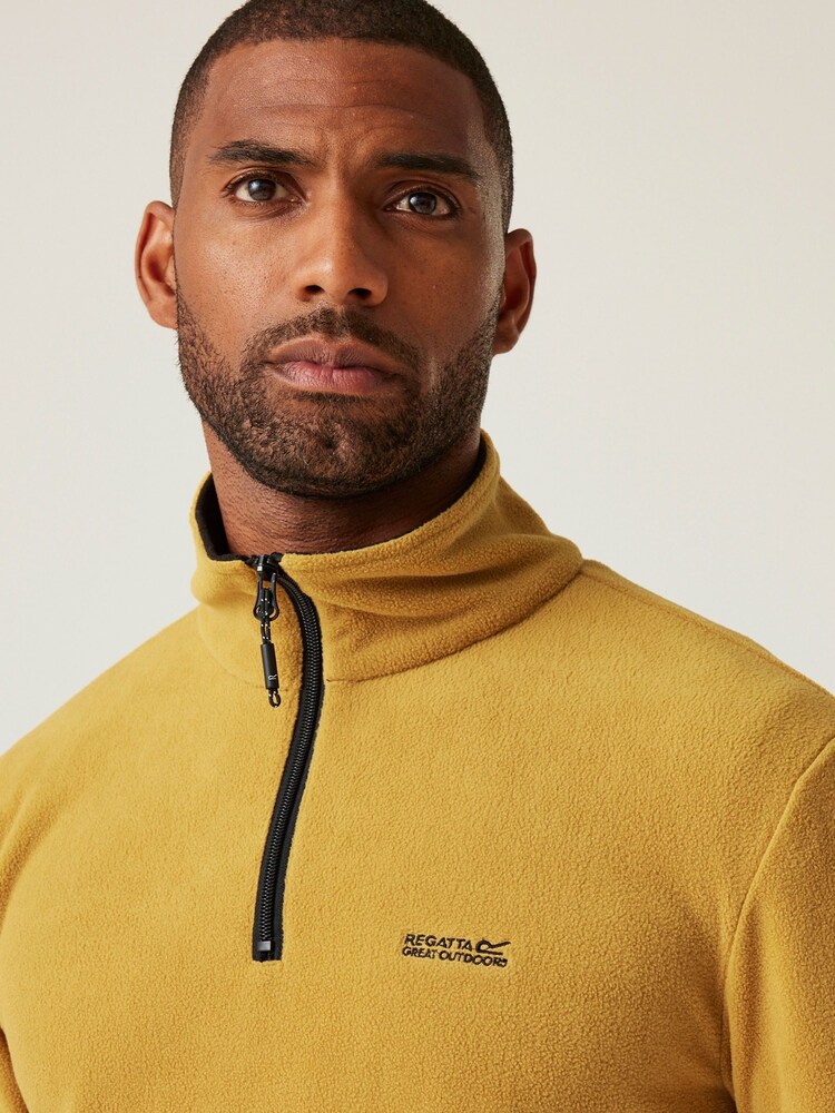 Regatta Yellow Mens Thompson Lightweight Half Zip Fleece - Image 4 of 7