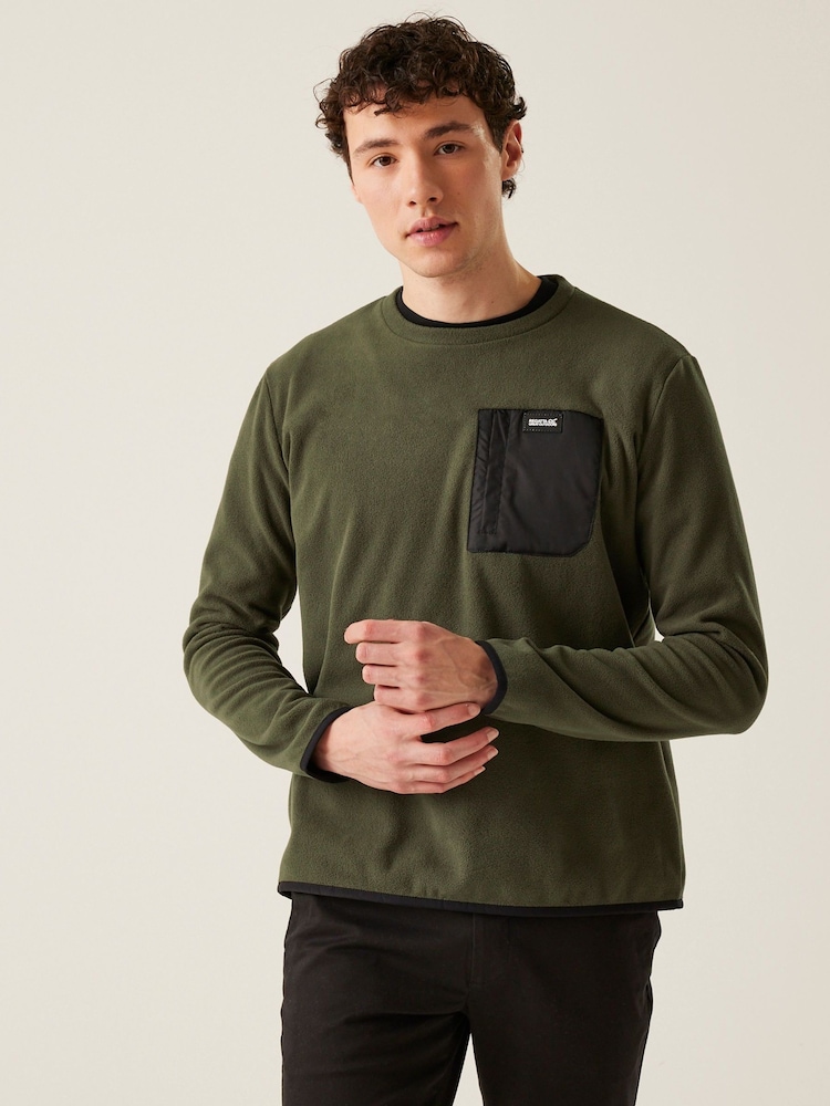 Grün - Regatta Herren Frankie Crew Micro Fleece Pullover - Bild 1 von 1 Grün - Regatta Herren Frankie Crew Micro Fleece Pullover - Bild 1 von 1