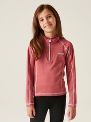 Regatta Pink Kids Berley Half Zip Fleece Top - Image 1 of 7