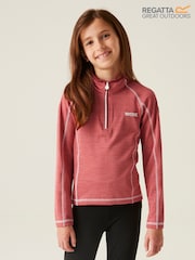 Regatta Pink Kids Berley Half Zip Fleece Top - Image 8 of 8