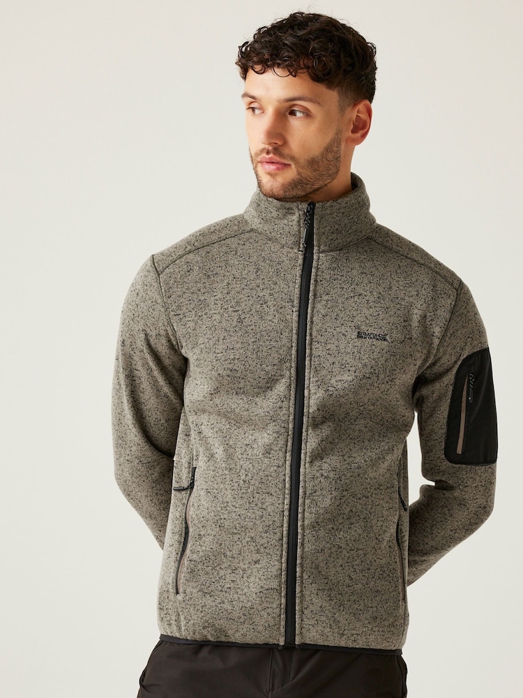 Regatta Brown Mens Newhill Full Zip Fleece - Image 1 of 9
