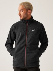 Regatta Black Mens Rivake Full Zip Fleece - Image 1 of 6