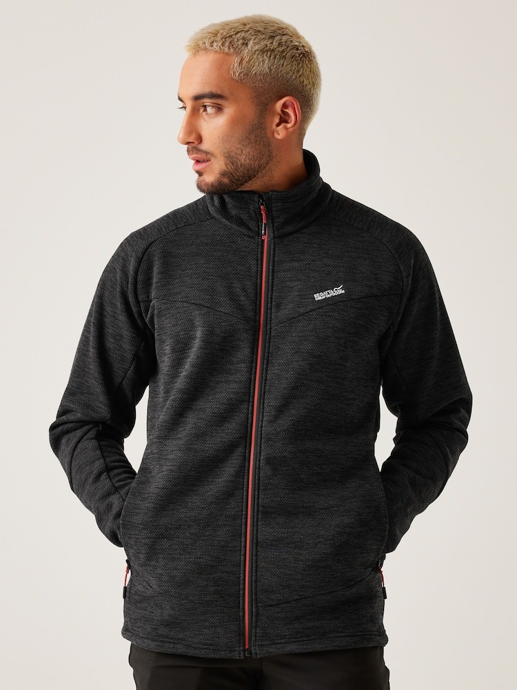 Regatta Black Mens Rivake Full Zip Fleece - Image 1 of 6