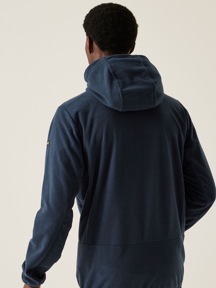 Regatta Blue Mens Tahill Twill Hooded Fleece - Image 2 of 6