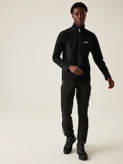 Regatta Black Mens Kenger Half Zip Midweight Fleece - Image 3 of 6