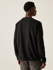 Regatta Black Mens Frankie Crew Micro Fleece Jumper - Image 2 of 6