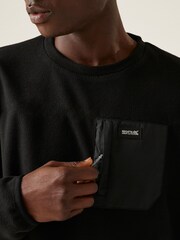 Regatta Black Mens Frankie Crew Micro Fleece Jumper - Image 4 of 6