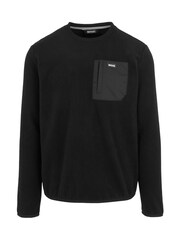 Regatta Black Mens Frankie Crew Micro Fleece Jumper - Image 5 of 6