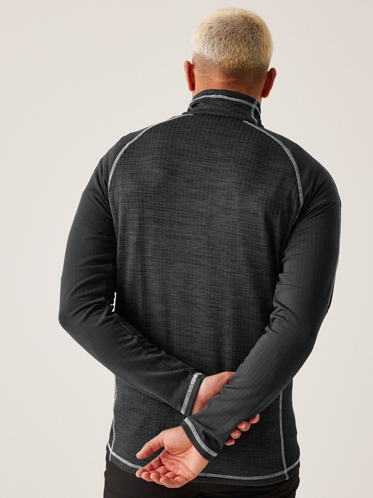 Regatta Grey Mens Hepley Half Zip Lightweight Fleece - Image 2 of 7