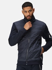 Regatta Blue Mens Colliston Baffled Fleece Jacket - Image 5 of 8