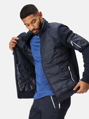 Regatta Blue Mens Colliston Baffled Fleece Jacket - Image 6 of 8