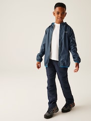 Regatta Blue Kids Lever II Waterproof Packaway Jacket - Image 3 of 10