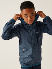Regatta Blue Kids Lever II Waterproof Packaway Jacket - Image 5 of 10