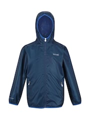 Regatta Blue Kids Lever II Waterproof Packaway Jacket - Image 7 of 10