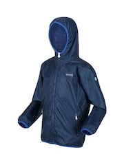 Regatta Blue Kids Lever II Waterproof Packaway Jacket - Image 9 of 10