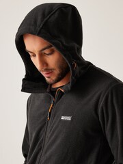 Regatta Black Mens Tahill Twill Hooded Fleece - Image 4 of 7
