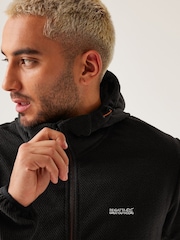 Regatta Black Mens Tahill Twill Hooded Fleece - Image 5 of 7