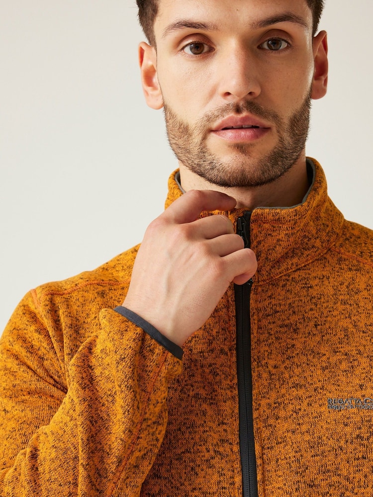 Regatta Orange Mens Newhill Full Zip Fleece - Image 6 of 9
