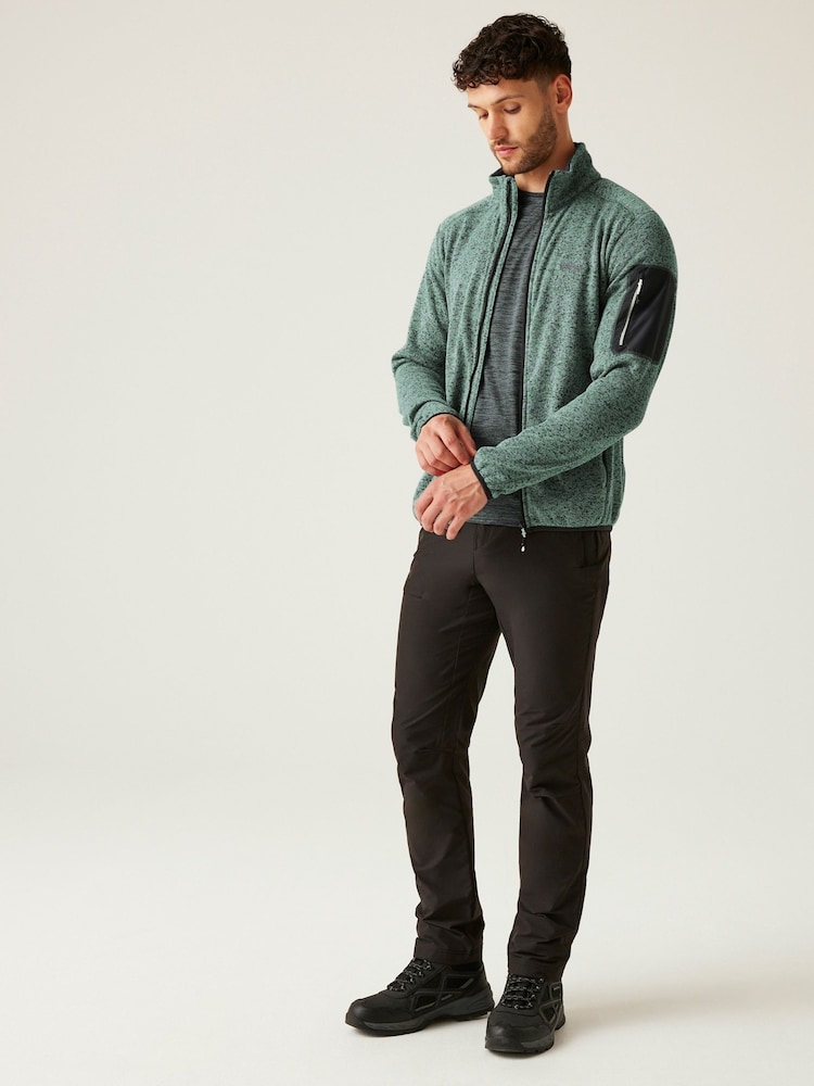 Regatta Green/Lime Mens Newhill Full Zip Fleece - Image 3 of 9